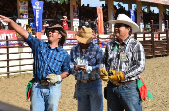 rightmost is Leo Goizum of Masbate, also the National Rodeo Director